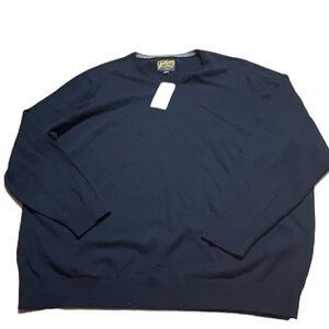 Johnny Bigg Black V-neck Sweater NEW Sz 4X Men’s